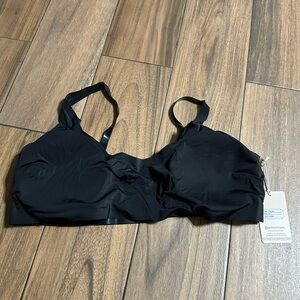 Black Minimalist Bra with Adjustable Straps